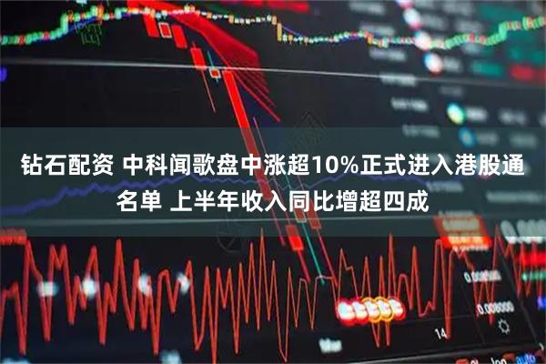 钻石配资 中科闻歌盘中涨超10%正式进入港股通名单 上半年收入同比增超四成